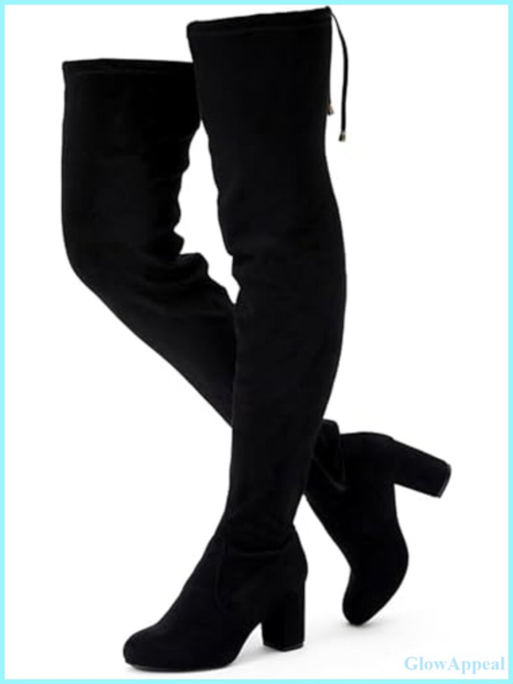 Faux Suede Over the Knee Thigh High Block Heel Long Boots
